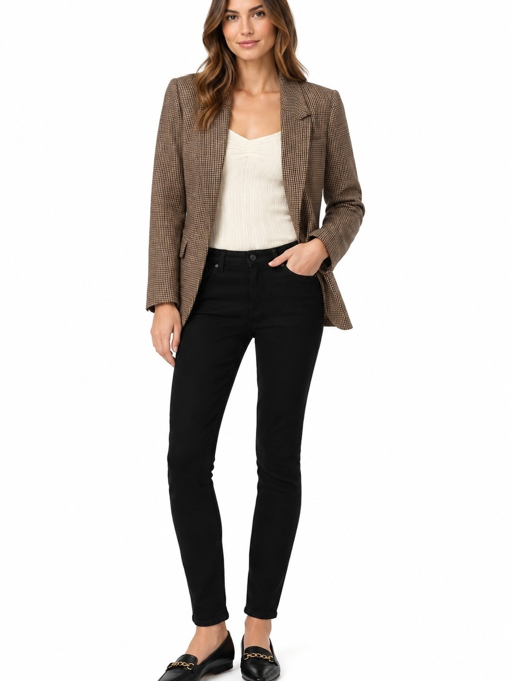 PAIGE Hoxton Ankle Dark Blue  Skinny Jeans - Sleek Everyday Slim Women's 28